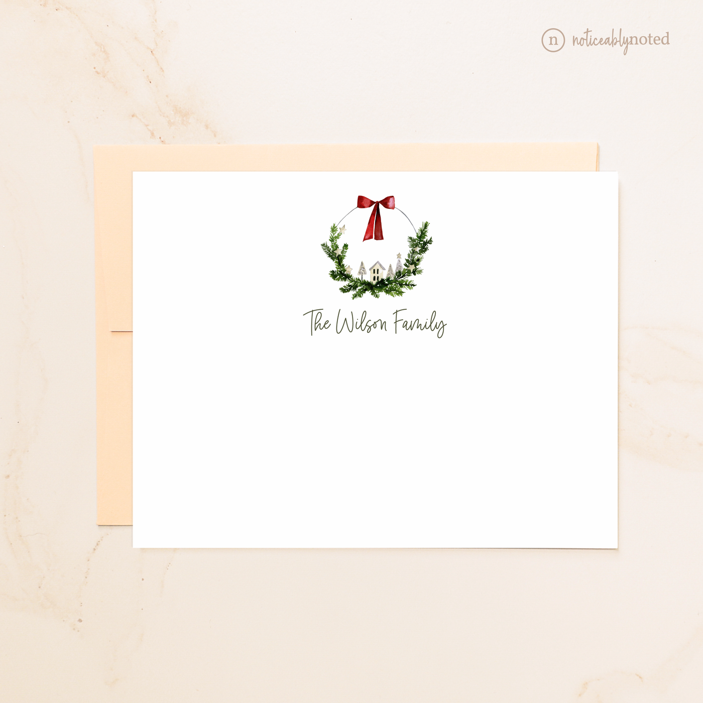 Wreath Flat Cards | Noticeably Noted