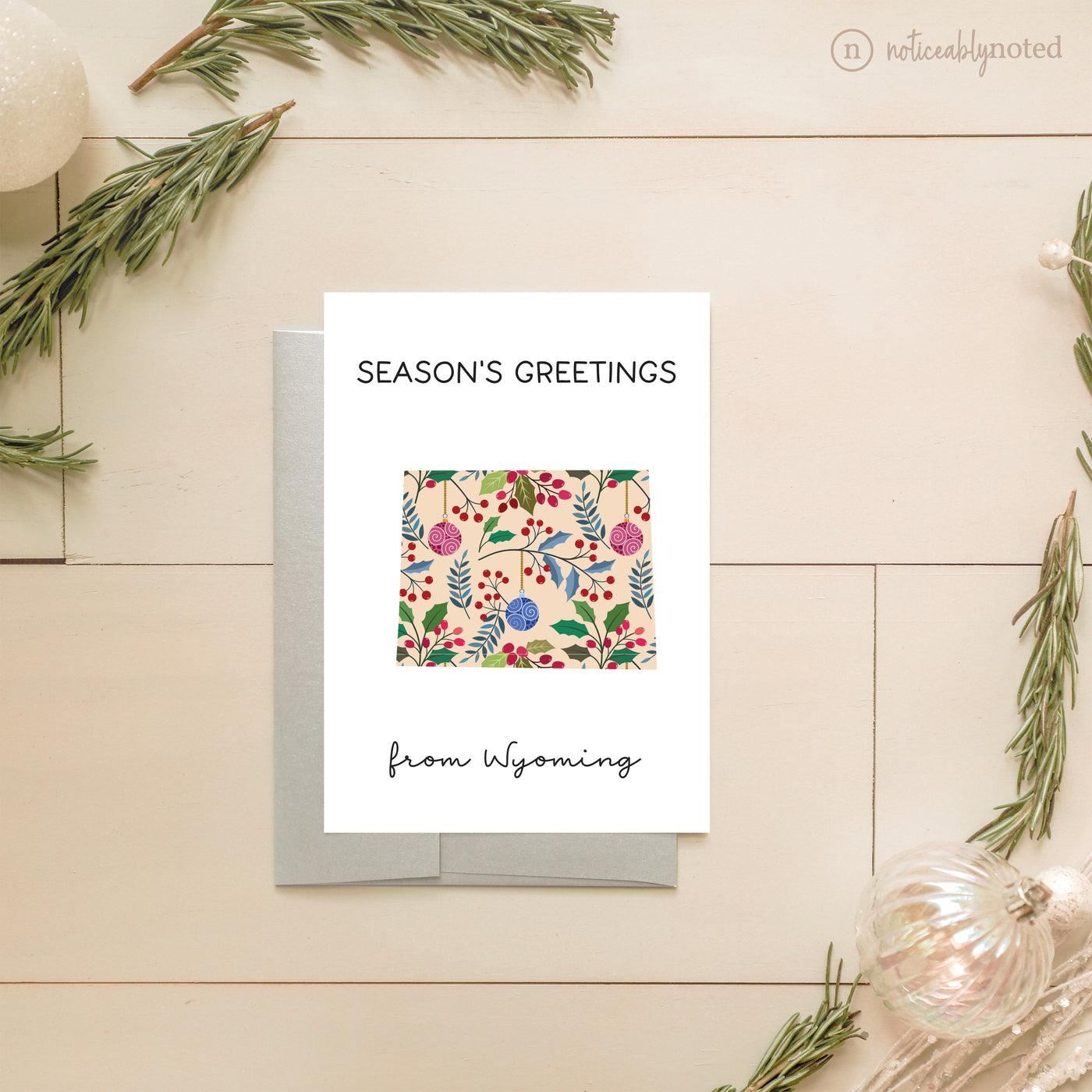 Wyoming Holiday Greeting Cards | Noticeably Noted