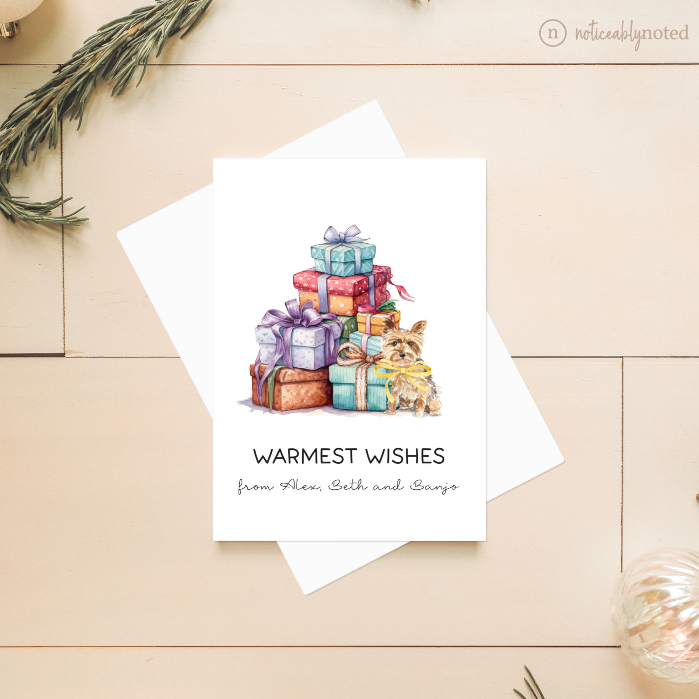 Yorkshire Terrier Holiday Greeting Cards | Noticeably Noted