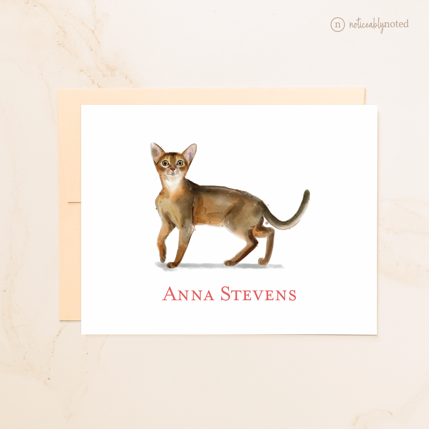 Abyssinian Cat Folded Cards