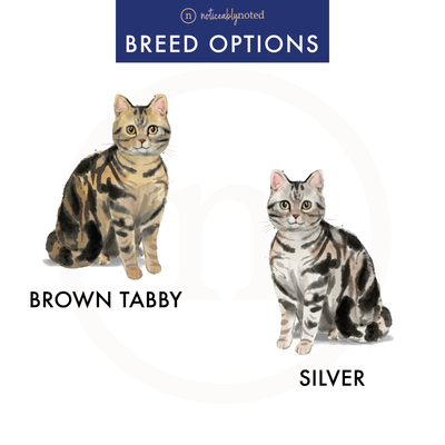 American Shorthair Cat Square Address Labels