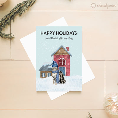 Silver American Shorthair Christmas Card | Noticeably Noted