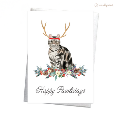 American Shorthair Holiday Greeting Cards | Noticeably Noted