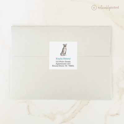 American Staffordshire Terrier Dog Square Address Labels