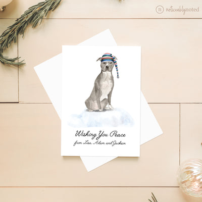 American Staffordshire Terrier Dog Christmas Card | Noticeably Noted