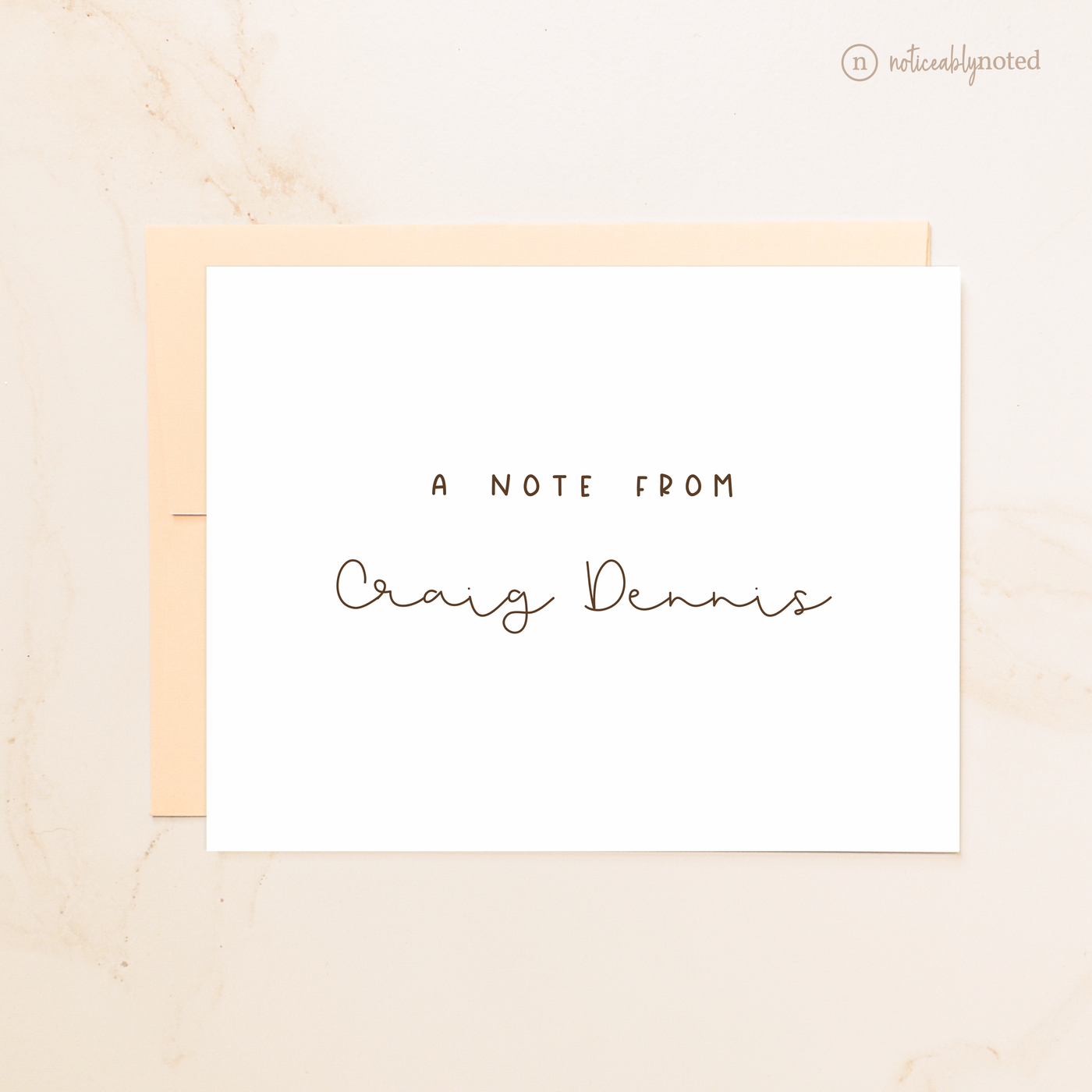 A Note From Personalized Note Cards | Noticeably Noted