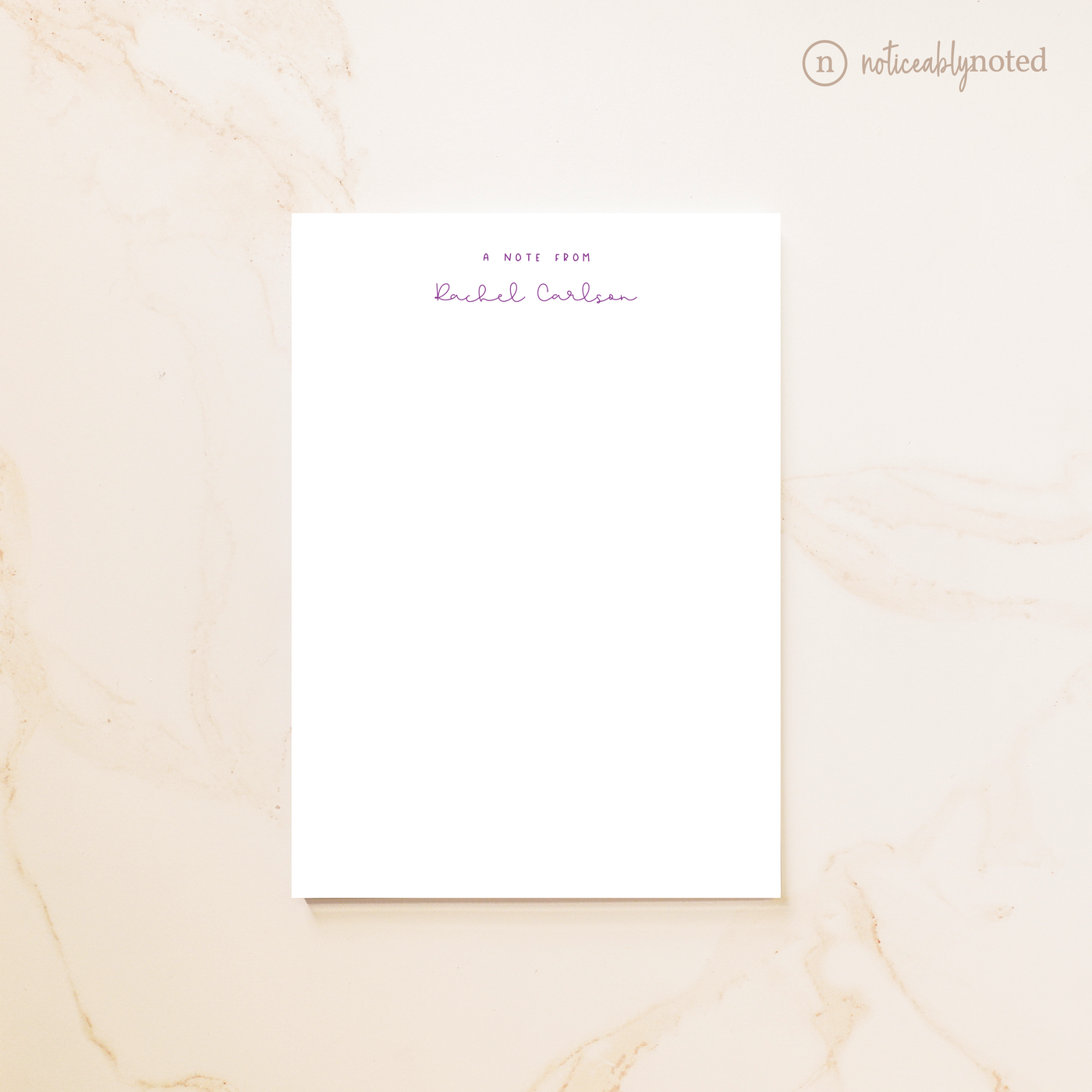 A Note From Personalized Notepad | Noticeably Noted