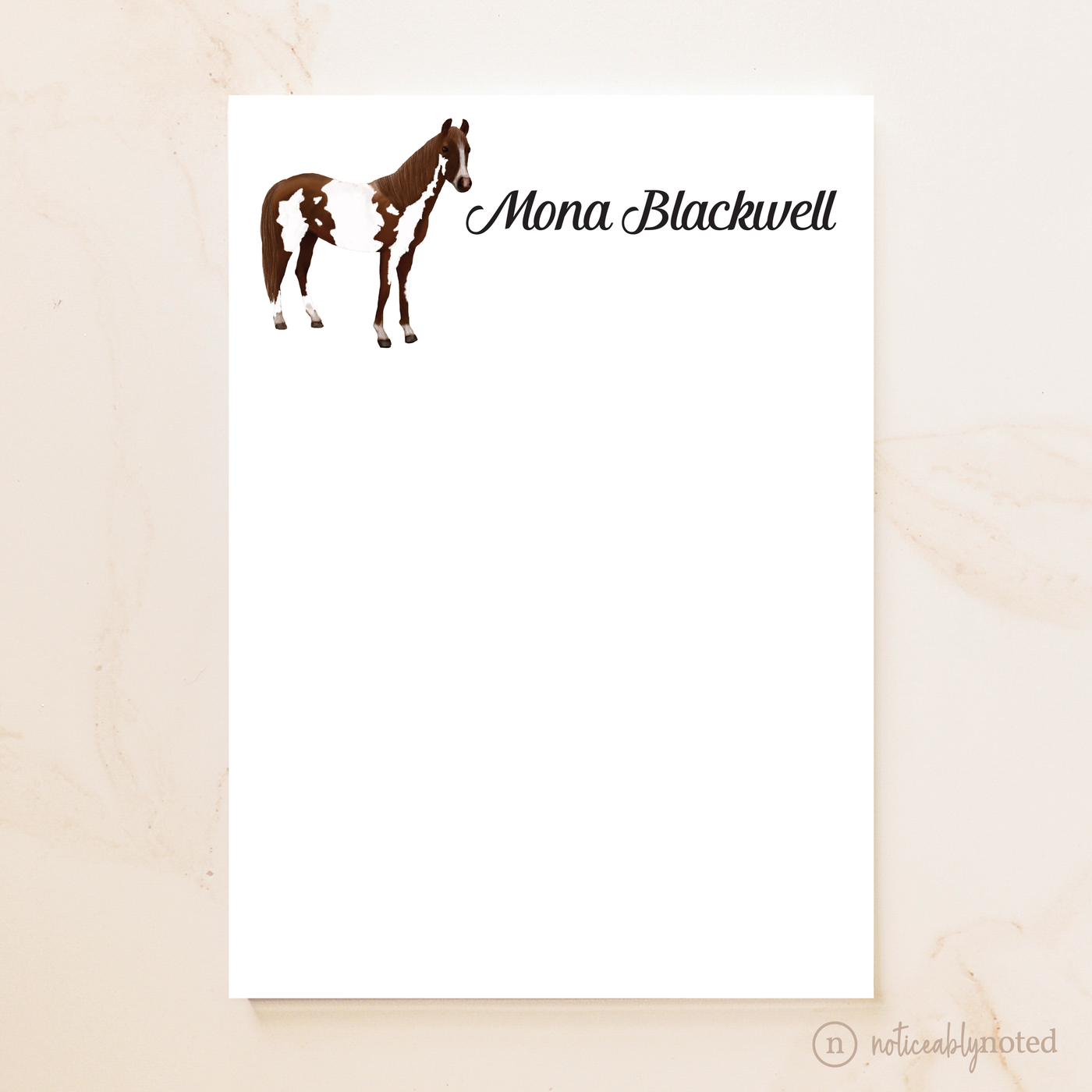 Bay Overo Horse Notepad (#14)