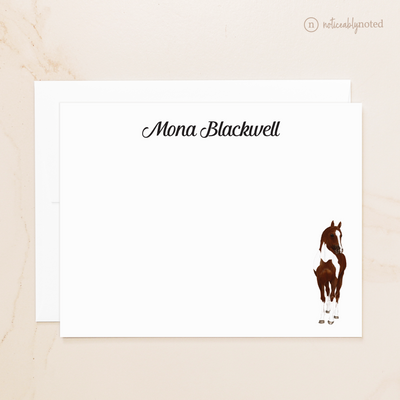Bay Tobiano Horse Flat Cards (#40)