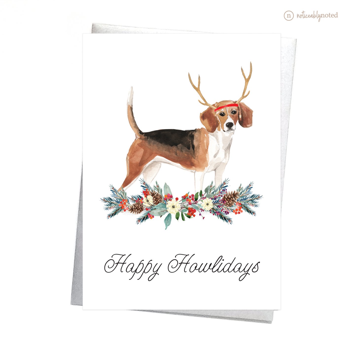 Beagle Dog Christmas Card | Noticeably Noted