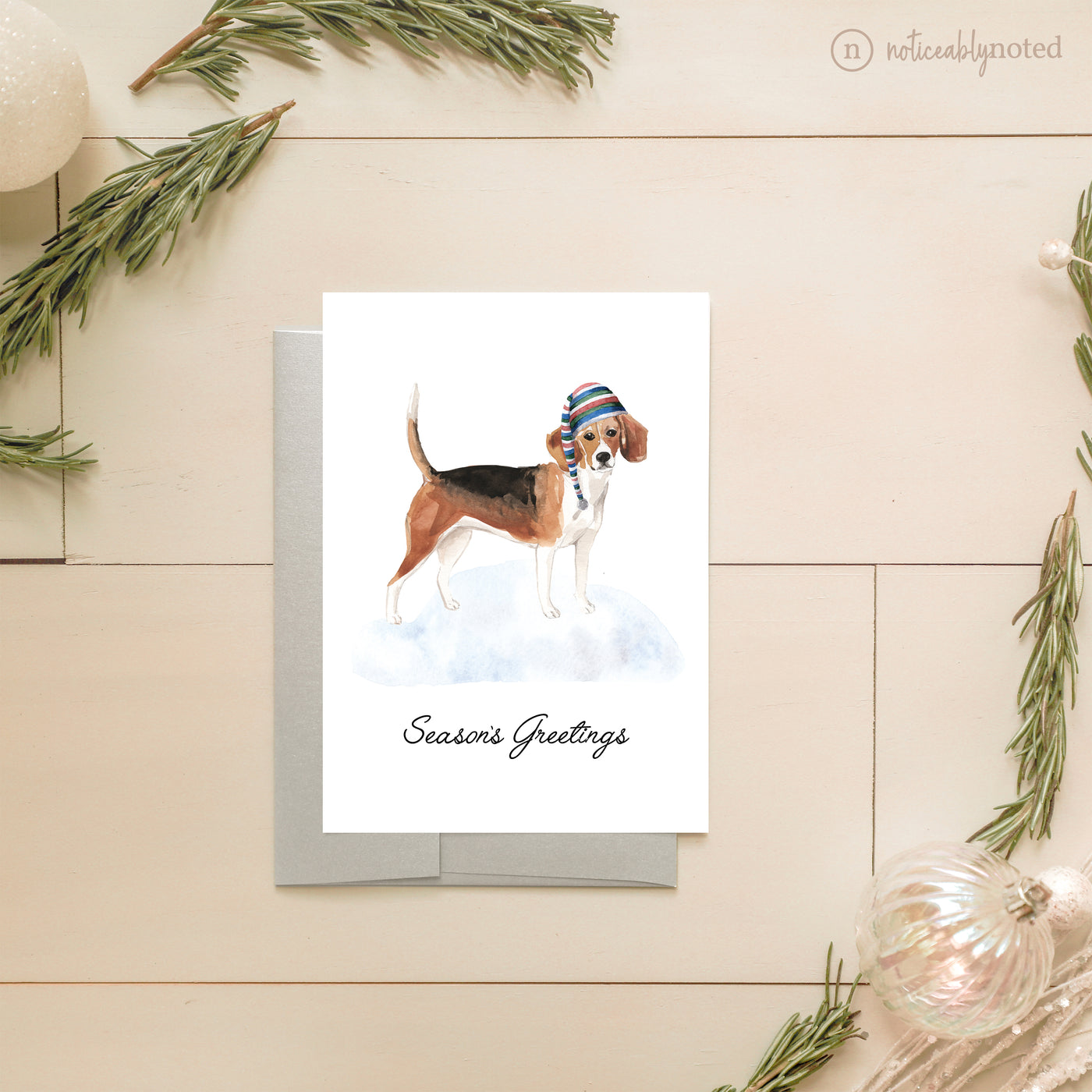 Beagle Dog Holiday Greeting Cards | Noticeably Noted