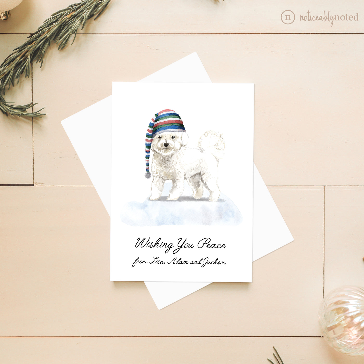 Bichon Frise Dog Christmas Cards | Noticeably Noted