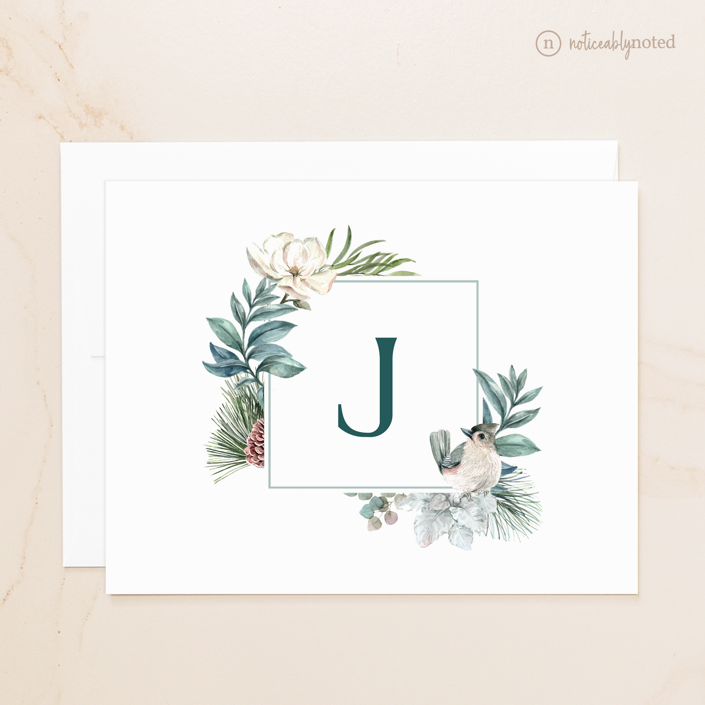 Monogrammed Monogram Folded Cards | Noticeably Noted