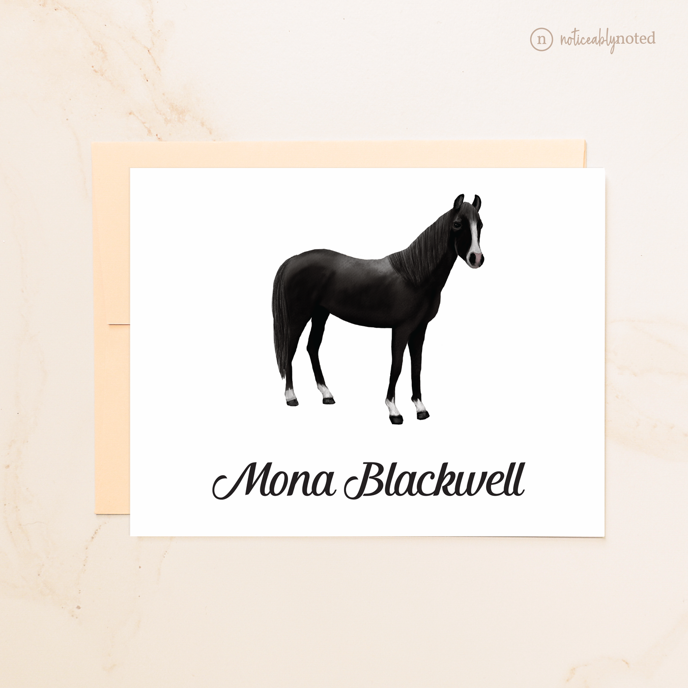 Black Bay Horse Folded Cards (#5)