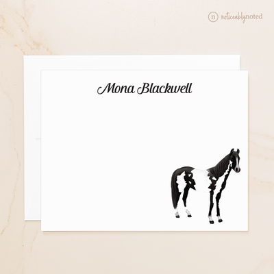 Black Overo Horse Flat Cards (#8)