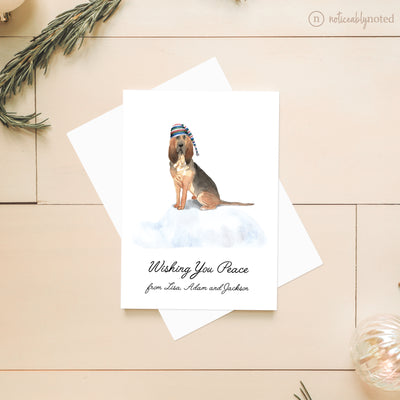 Bloodhound Dog Holiday Greeting Cards | Noticeably Noted