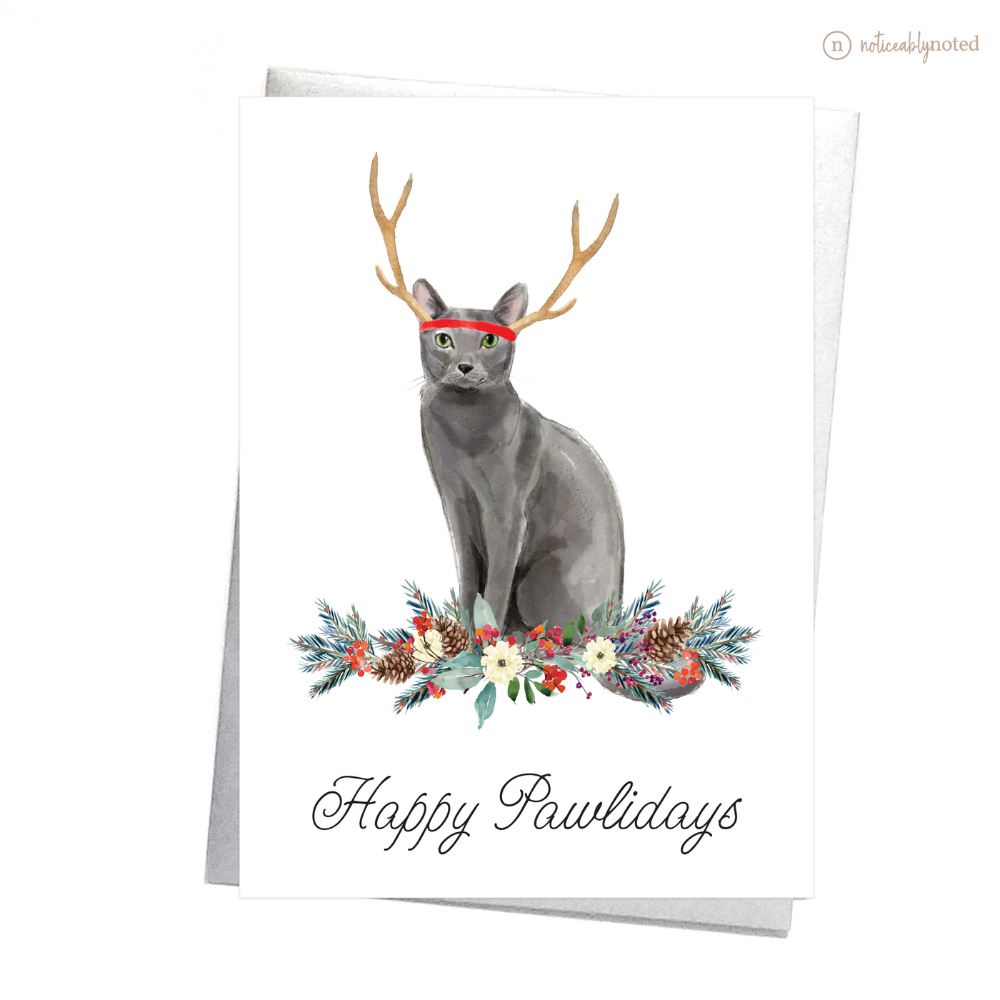 Blue Russian Holiday Greeting Cards | Noticeably Noted