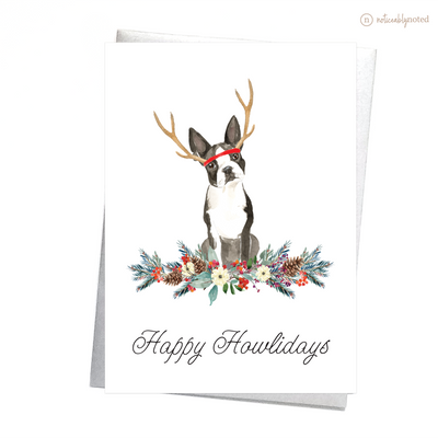 Boston Terrier Dog Christmas Card | Noticeably Noted
