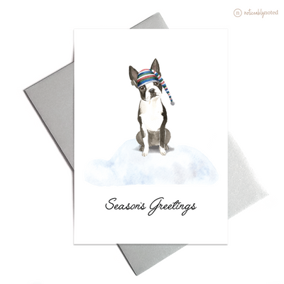 Boston Terrier Dog Holiday Card | Noticeably Noted