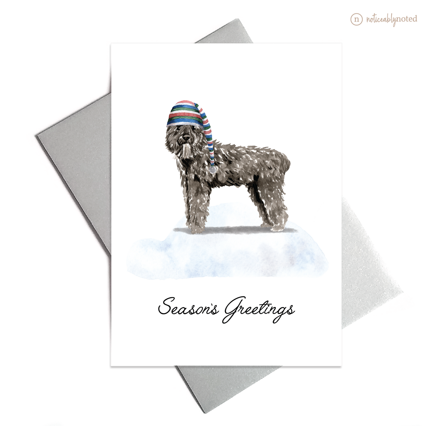 Bouvier des Flandres Dog Christmas Greeting Card