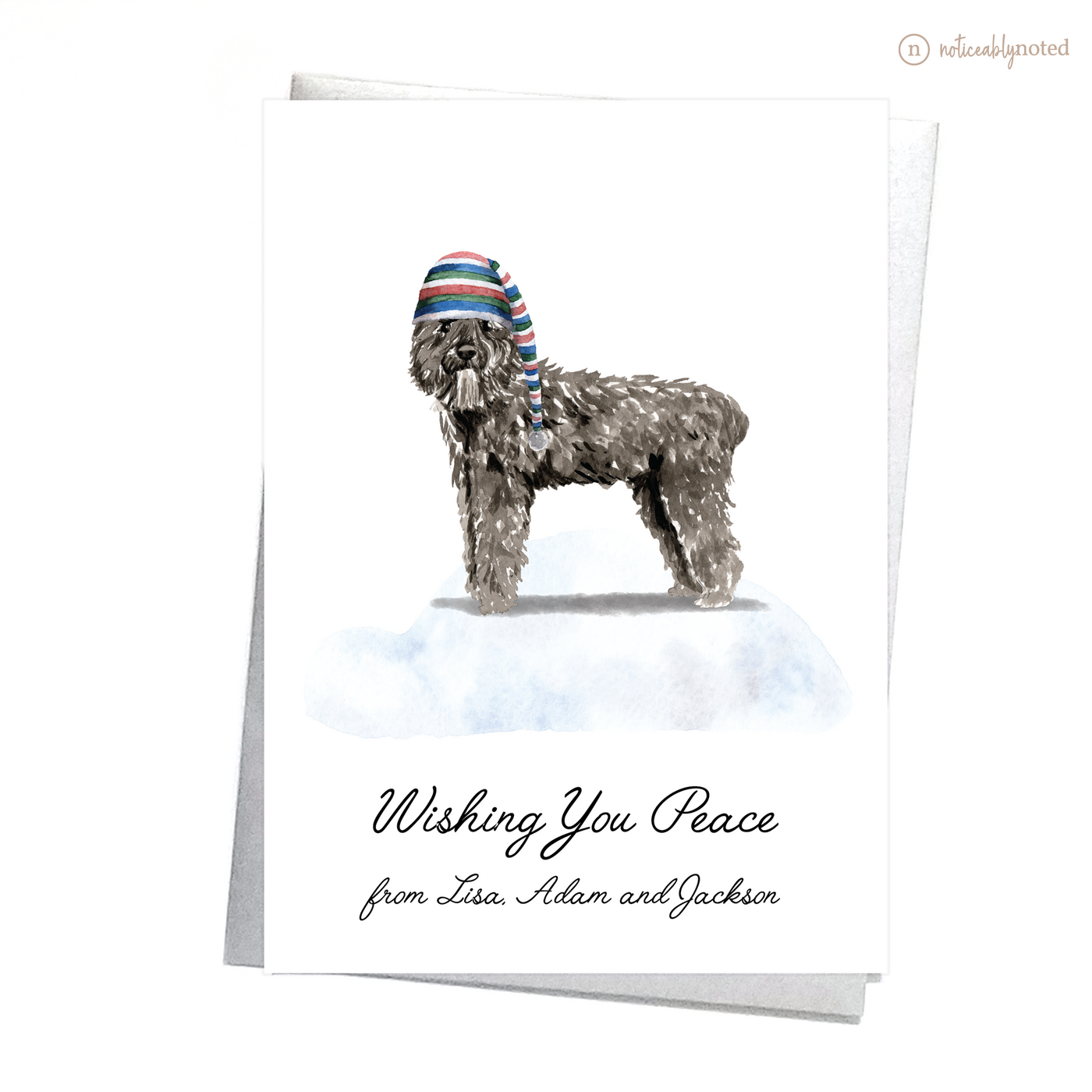Bouvier des Flandres Dog Holiday Card | Noticeably Noted