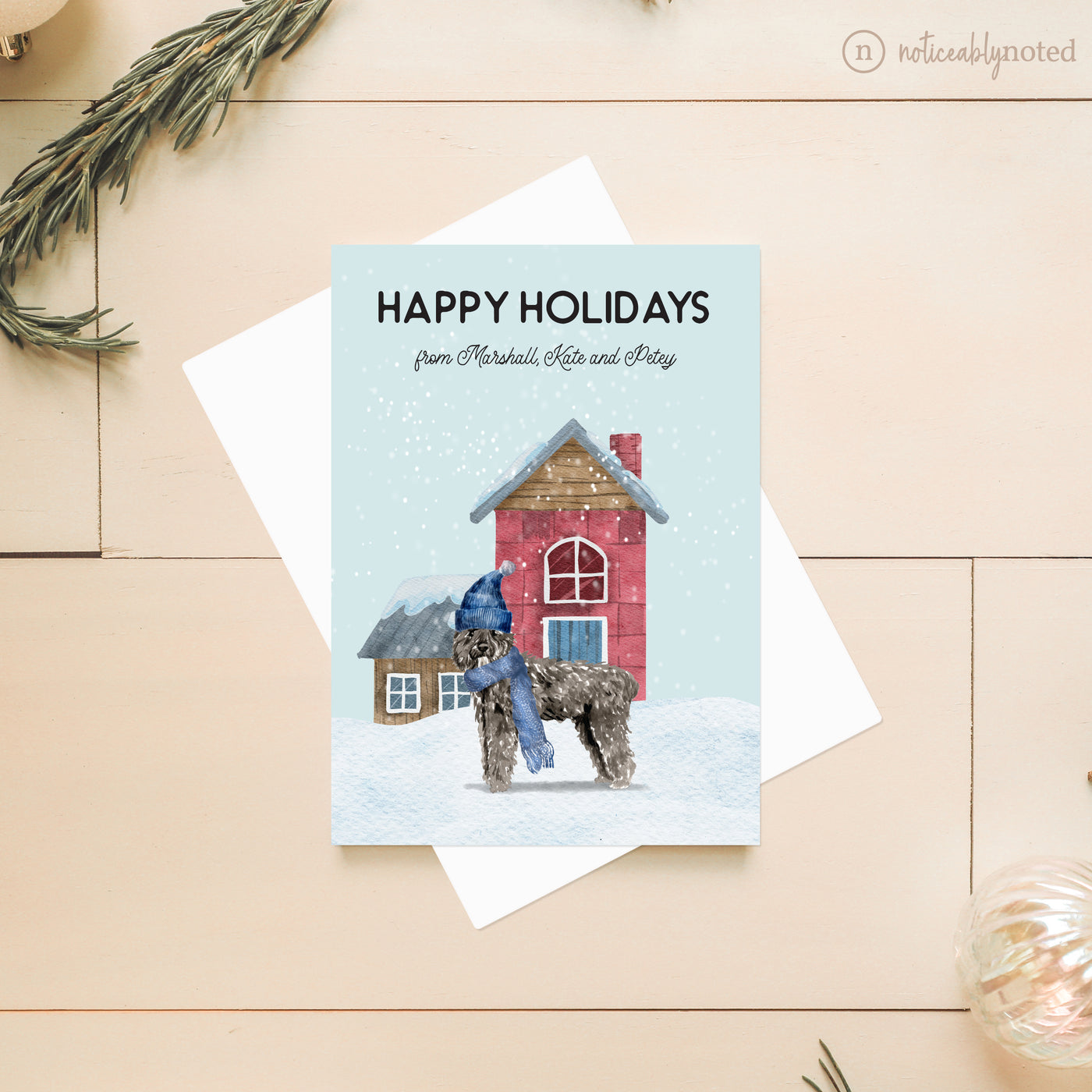 Bouvier des Flandres Christmas Card | Noticeably Noted