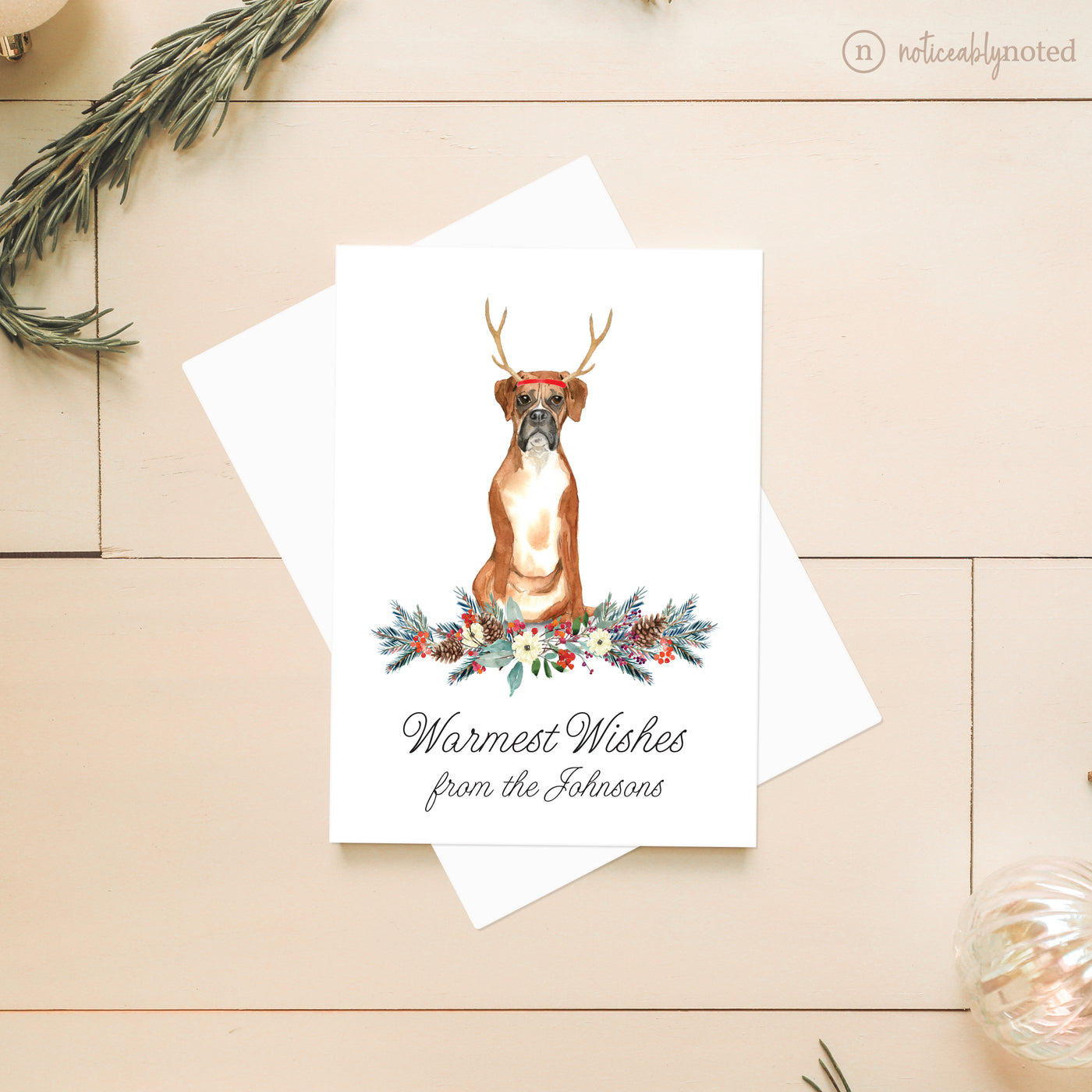 Boxer Dog Christmas Cards | Noticeably Noted
