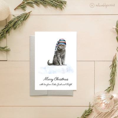 British Shorthair Holiday Greeting Cards | Noticeably Noted