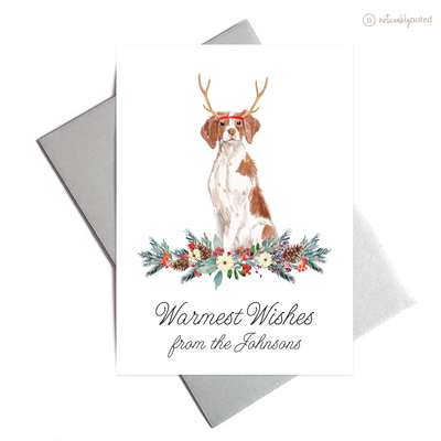 Brittany Dog Holiday Greeting Cards | Noticeably Noted