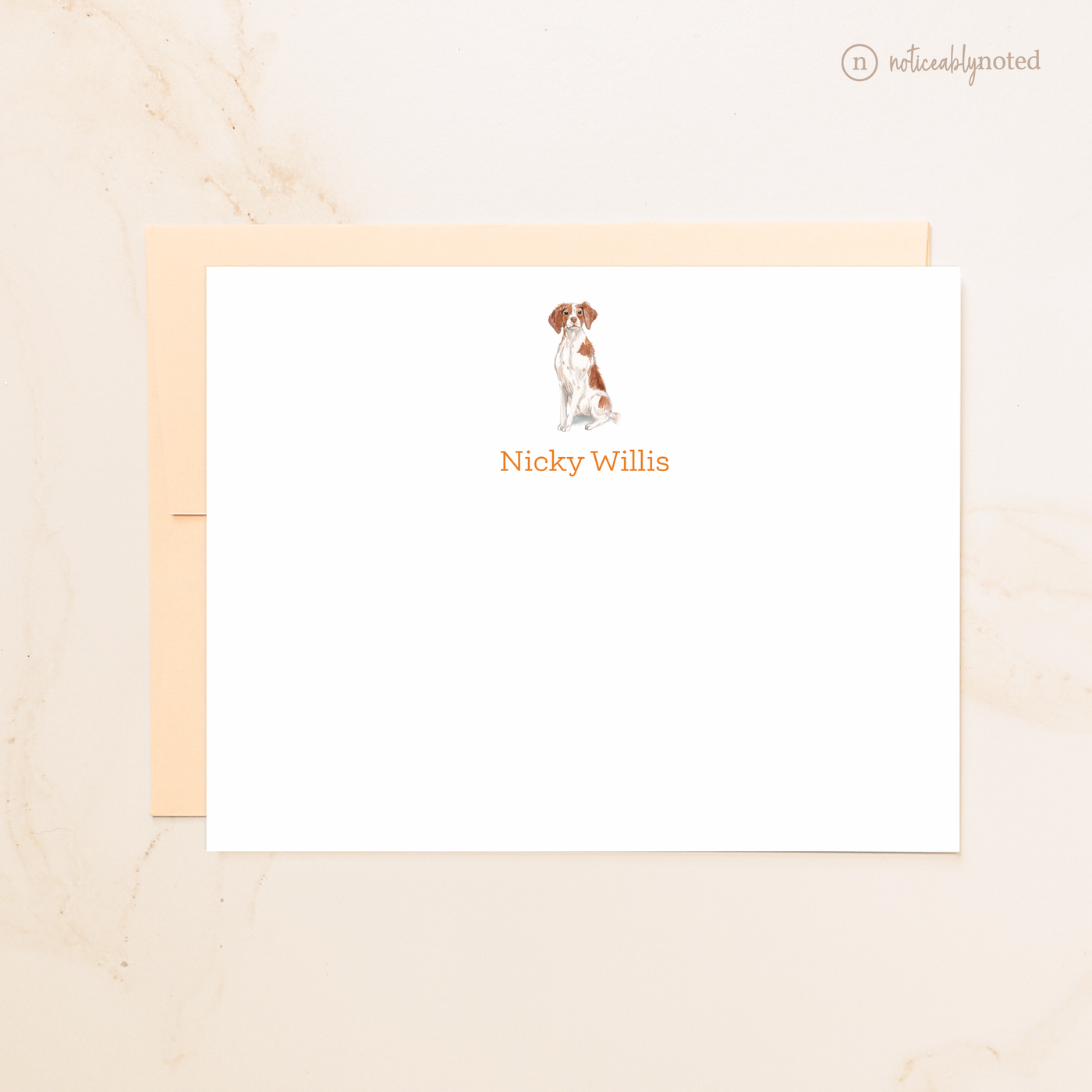 Brittany Dog Flat Cards