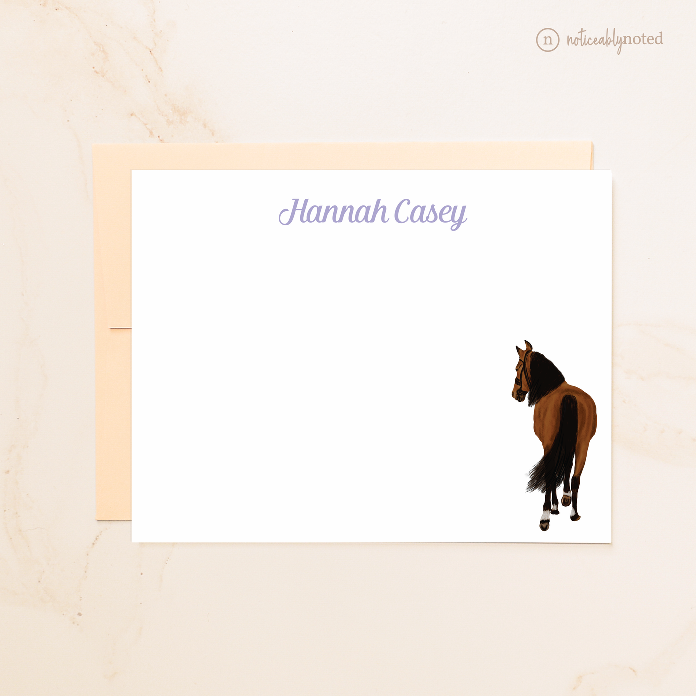 Brown Horse with Black Mane Flat Cards (#30)