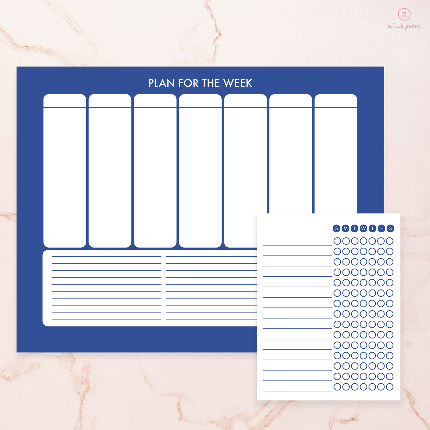 Blue Weekly Notepad Bundle | Noticeably Noted