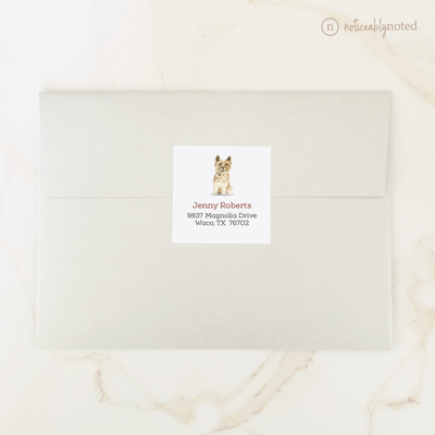 Cairn Terrier Dog Square Address Labels