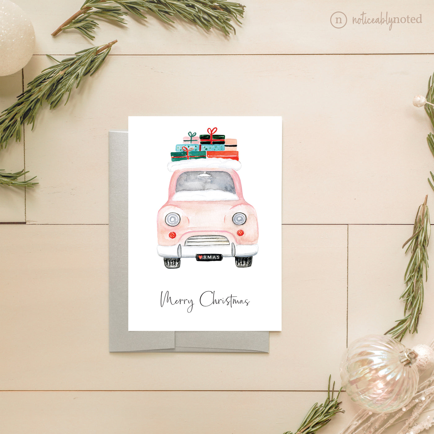 Christmas Car Holiday Card | Noticeably Noted