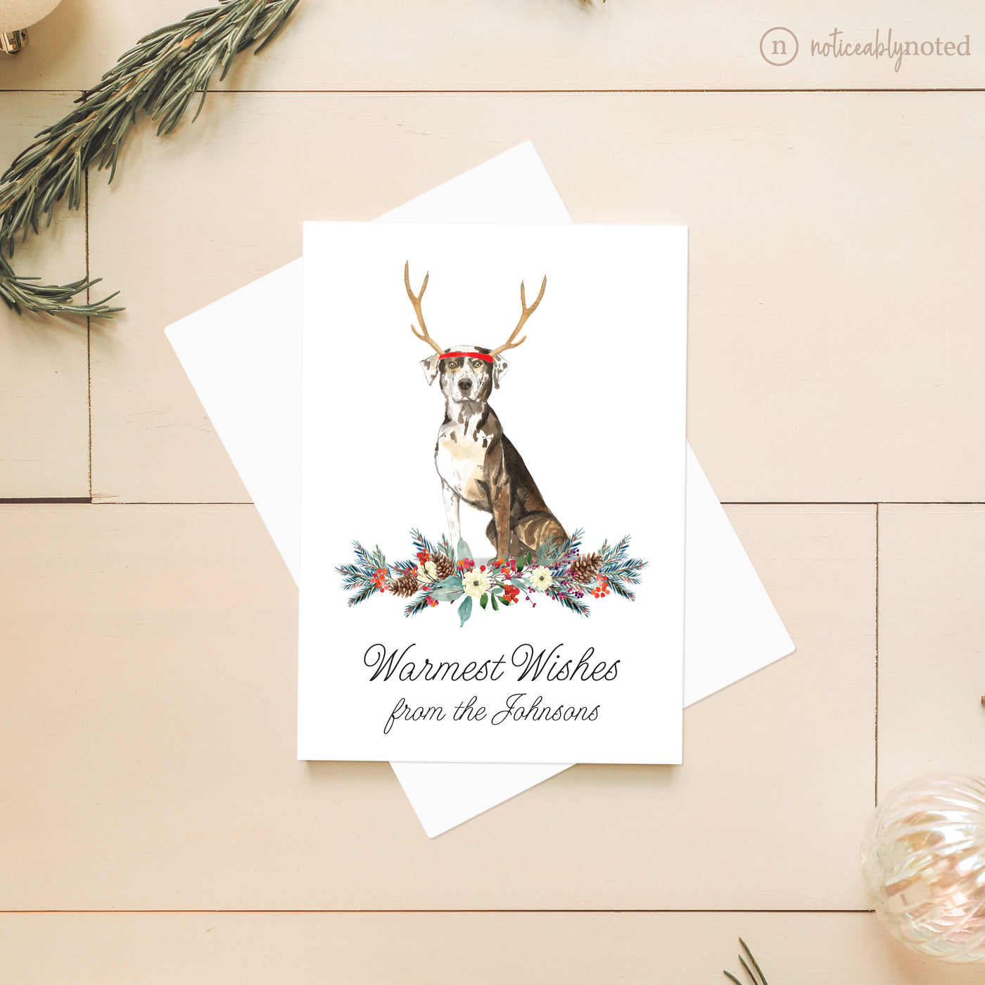 Catahoula Leopard Dog Christmas Cards | Noticeably Noted