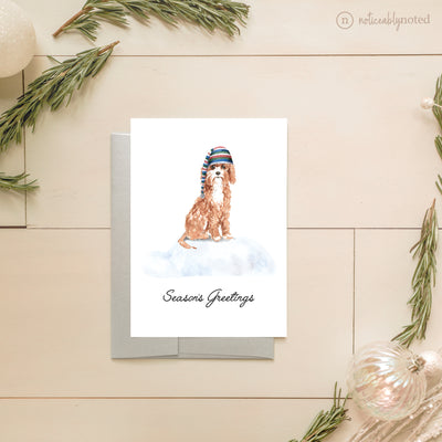 Cavapoo Dog Holiday Greeting Cards | Noticeably Noted