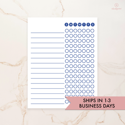 Blue Weekly Notepad - Ships in 1-3 Business Days | Noticeably Noted