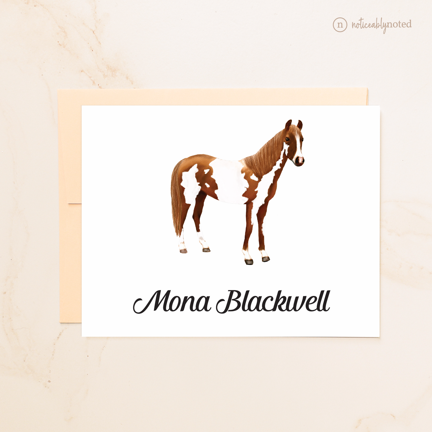 Chestnut Overo Horse Folded Cards (#12)