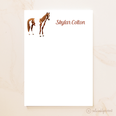 Chestnut Overo Horse Notepad (#12)