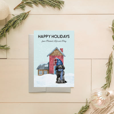 Black Cockapoo Holiday Card | Noticeably Noted