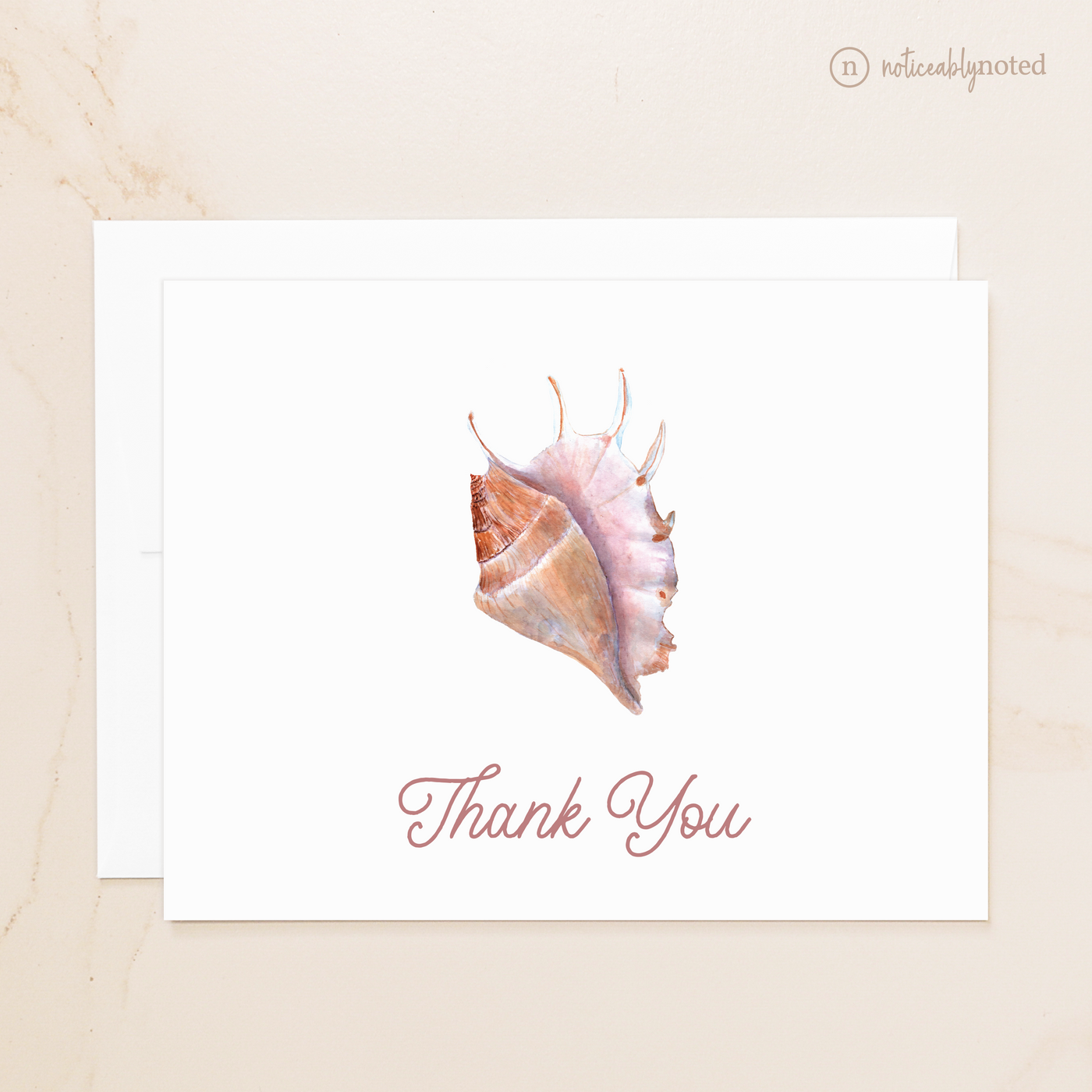 Conch Folded Thank You Cards