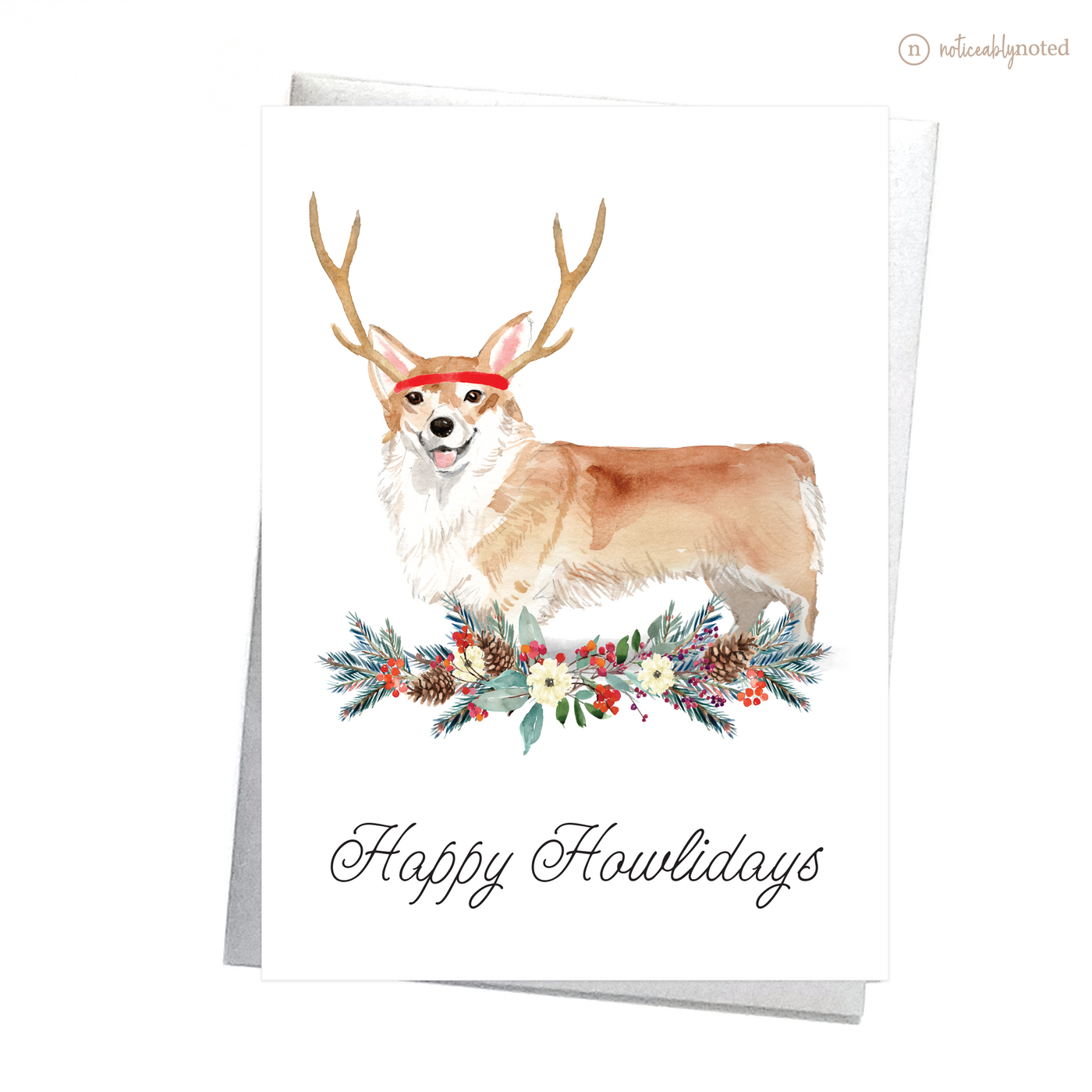 Corgi Dog Christmas Card | Noticeably Noted