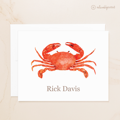 Crab Personalized Folded Note Cards