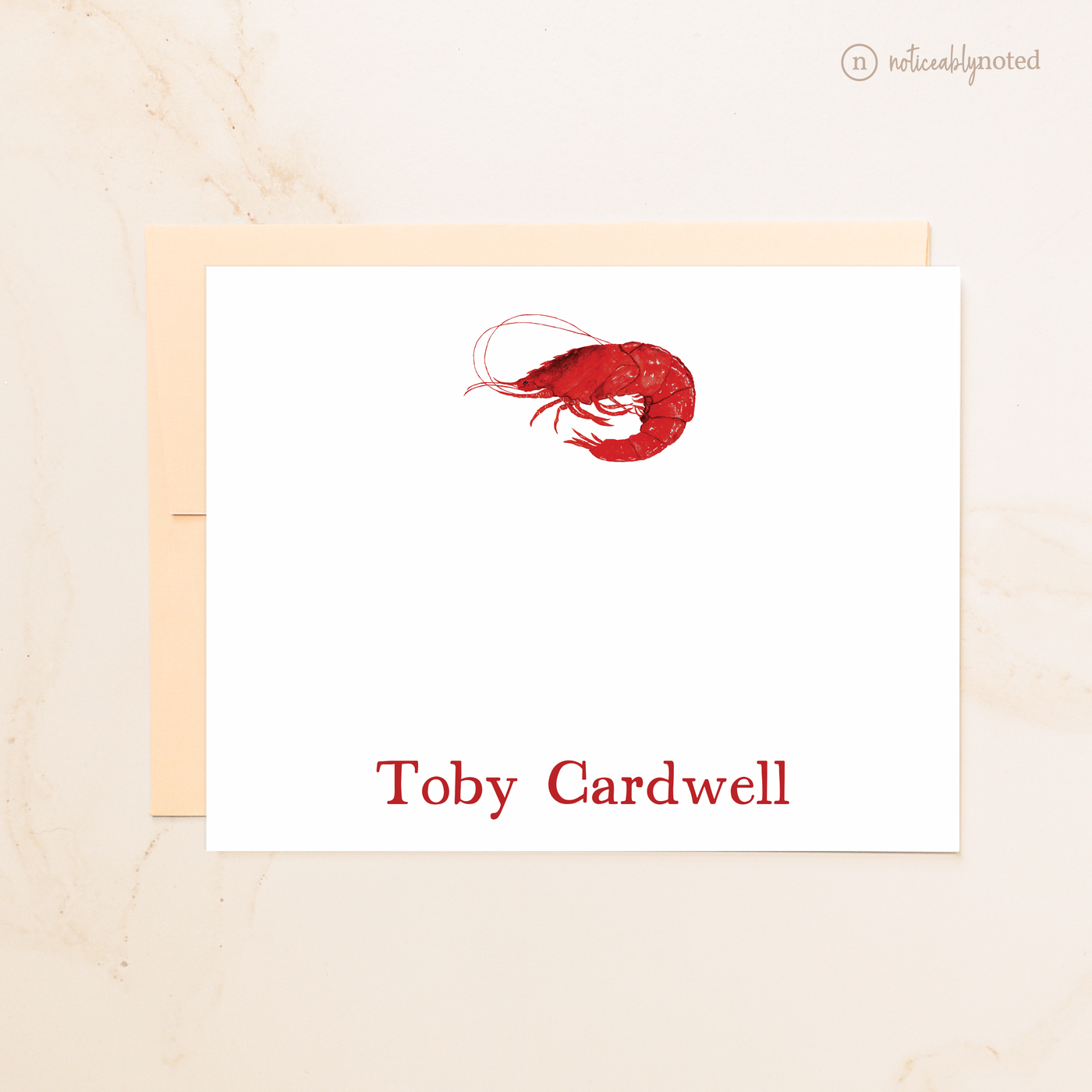 Crawfish Personalized Flat Cards