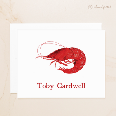 Crawfish Personalized Folded Note Cards