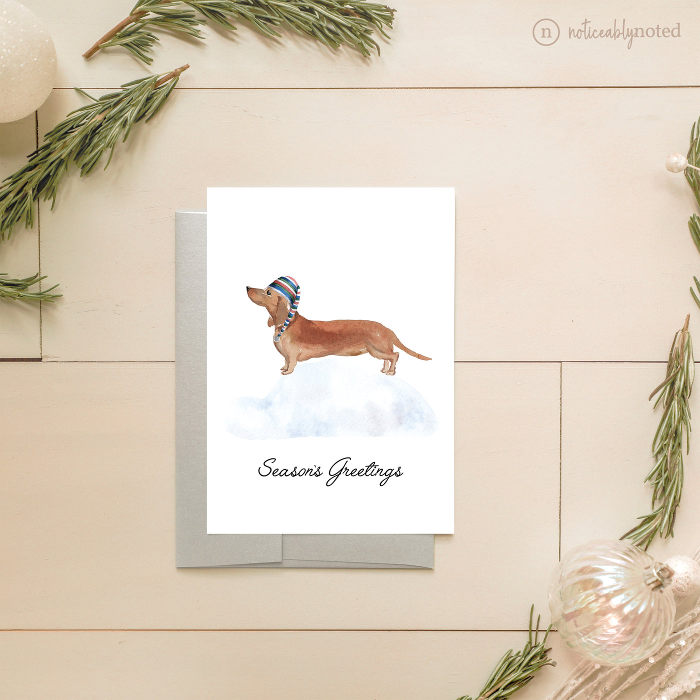 Dachshund Dog Holiday Greeting Cards | Noticeably Noted