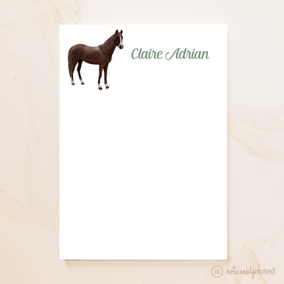 Dark Bay Horse Notepad (#9)