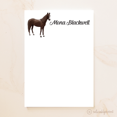 Dark Bay Horse Notepad (#9)
