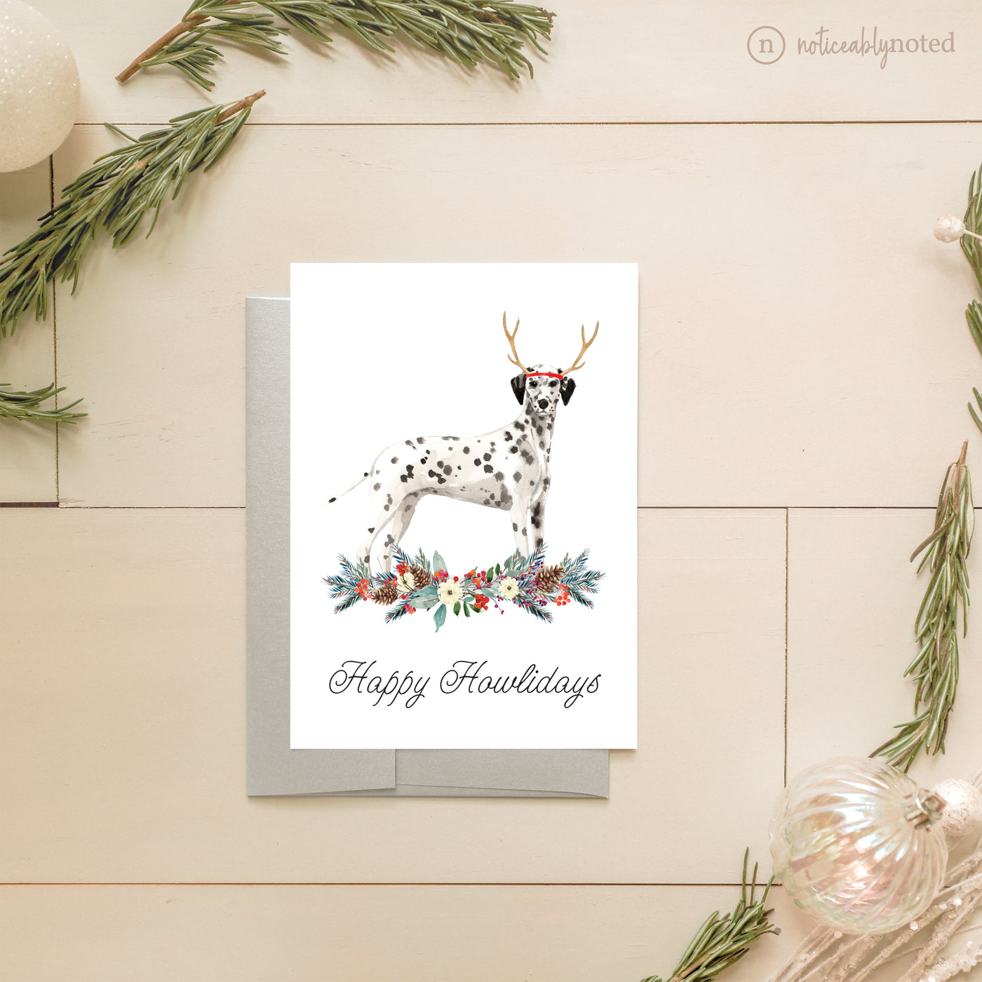 Dalmatian Dog Holiday Card | Noticeably Noted