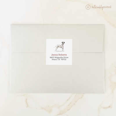 Dalmatian Dog Square Address Labels